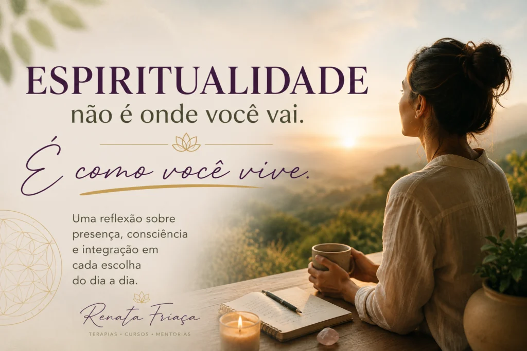 Espiritualidade não é onde você vai. É como você vive.